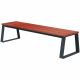 Banquette publique bois et acier à fixer Ballade