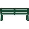 Banc public en acier vert design à fixer Ballade