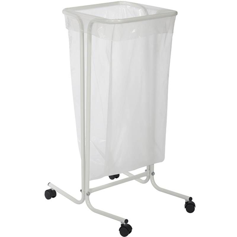 Support sur pied de sac poubelle mobile acier blanc 110 LRossignol blanc