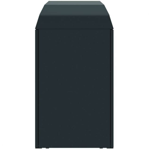 Borne de tri exterieur 3 flux avec 3 poubelles de rue Trirok