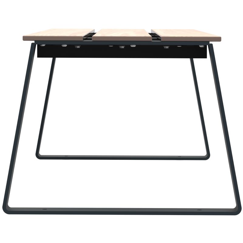 Banquette publique Anthracite bois et acier Ballade Extreme