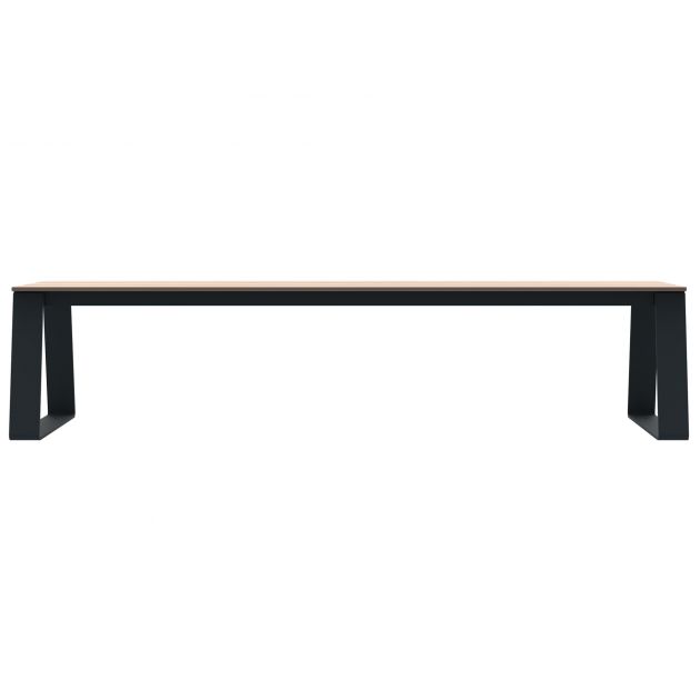 Banquette publique bois et acier Anthracite Ballade Extreme