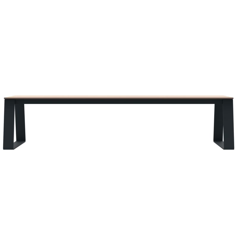 Banquette publique bois et acier Anthracite Ballade Extreme