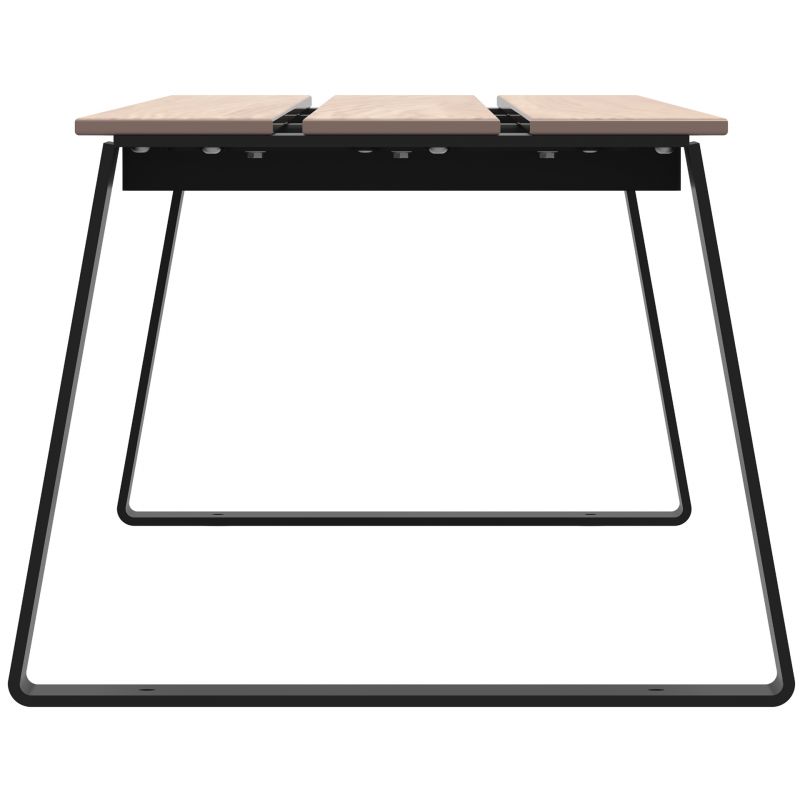 Banquette publique bois et acier rossignol gris manganèse Ballade Extreme