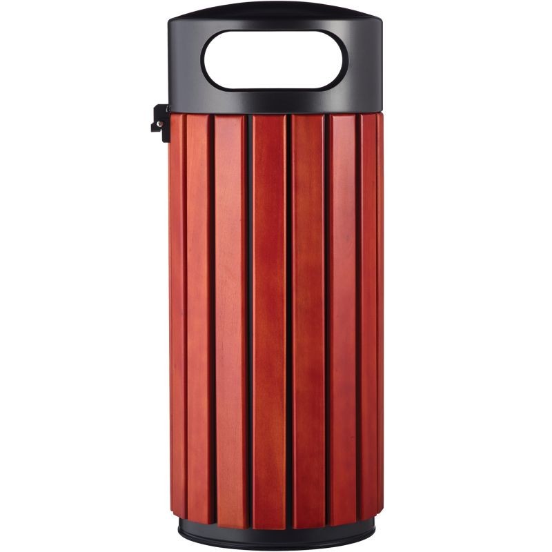 Corbeille d'extérieur antivandalisme en bois Zeno Rossignol