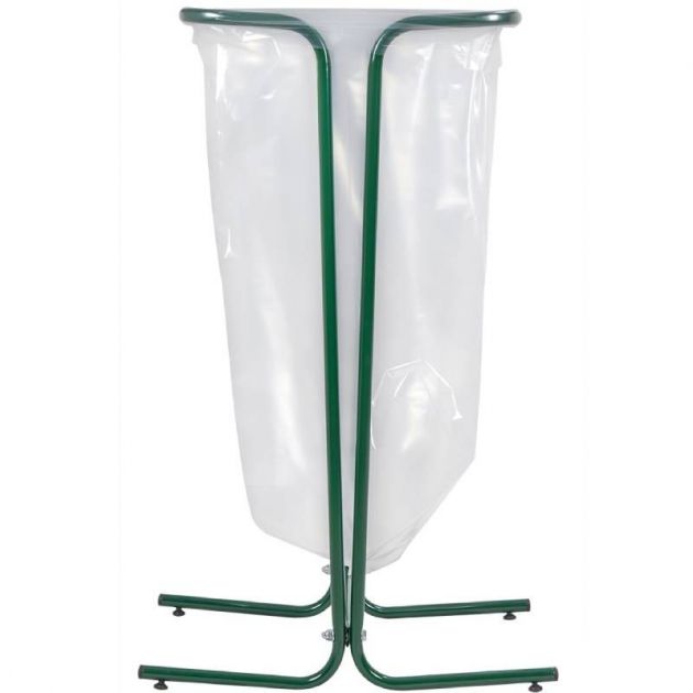 Support sur pied de sac poubelle fixeacier blanc 110 LRossignol vert