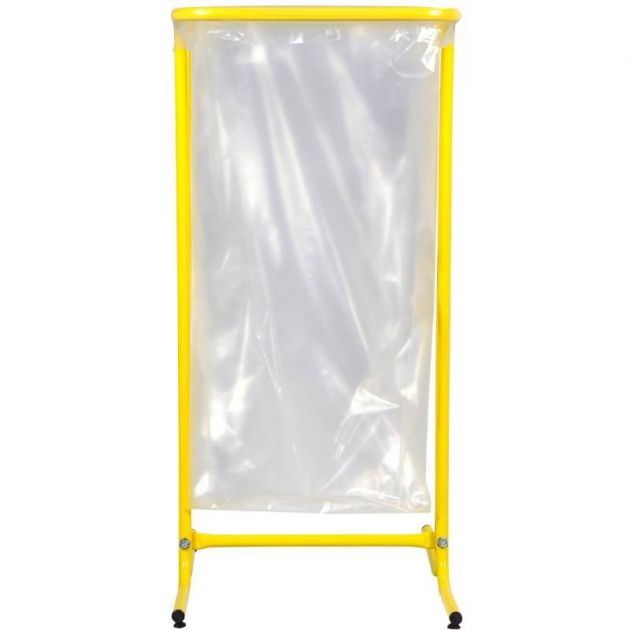 Support sur pied de sac poubelle fixeacier blanc 110 LRossignol jaune