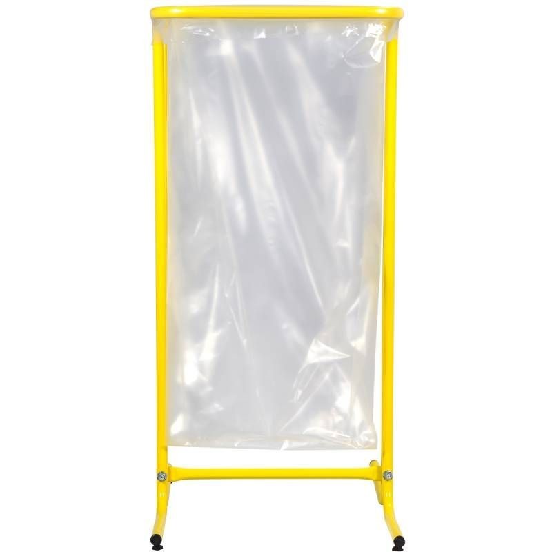 Support sur pied de sac poubelle fixeacier blanc 110 LRossignol jaune