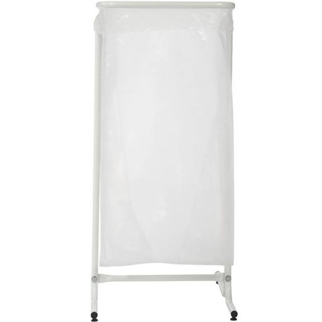 Support sur pied de sac poubelle fixeacier blanc 110 LRossignol blanc