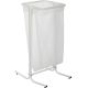Support sur pied de sac poubelle fixe  acier blanc 110 L  Rossignol
