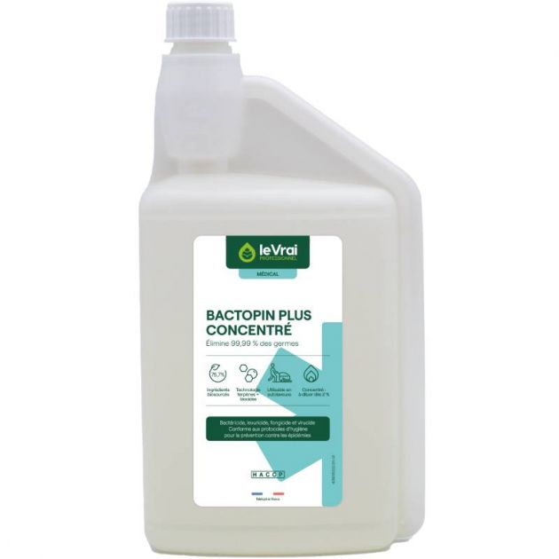 Détergent désinfectant Bactopin plus concentré 1 L doseur Détergent désinfectant Bactopin plus concentré 1 L doseur
