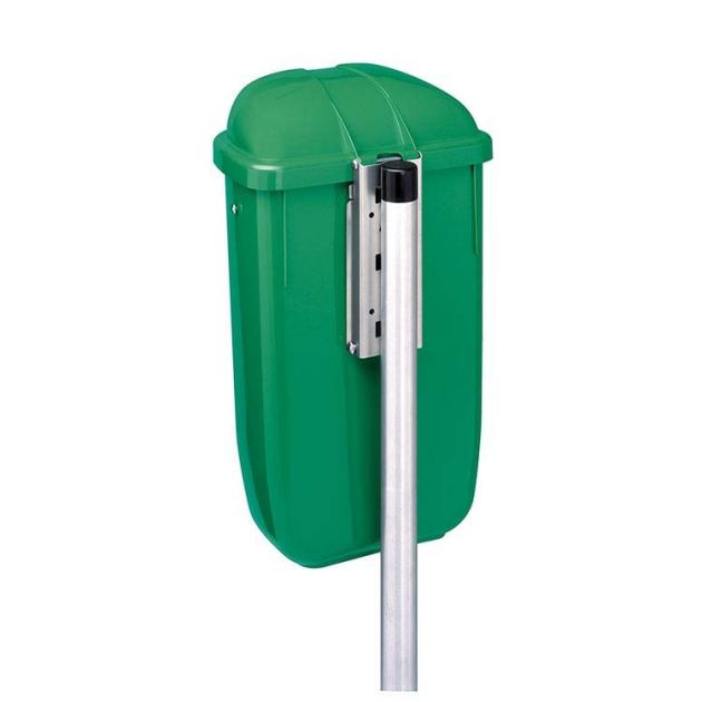 Poubelle d'extérieur verte 50L plastique