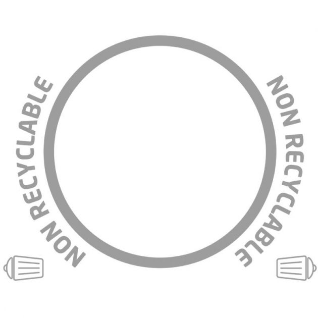 Stickers tri non recyclable pour corbeille avec couvercle TULIPE