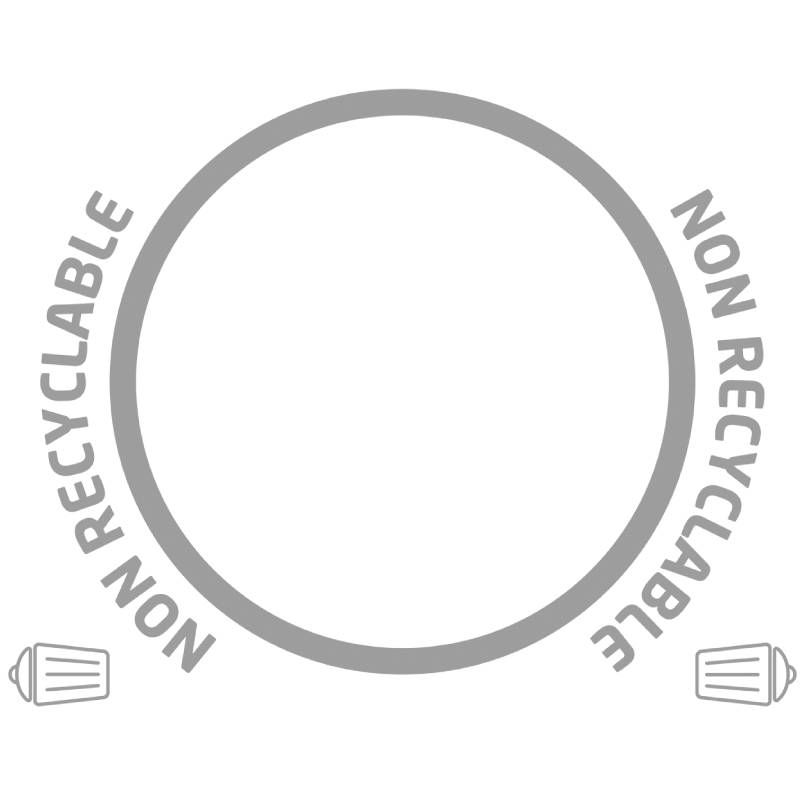 Stickers tri non recyclable pour corbeille avec couvercle TULIPE