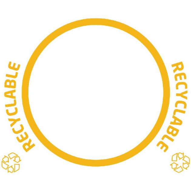 Stickers tri recyclable pour corbeille avec couvercle TULIPE