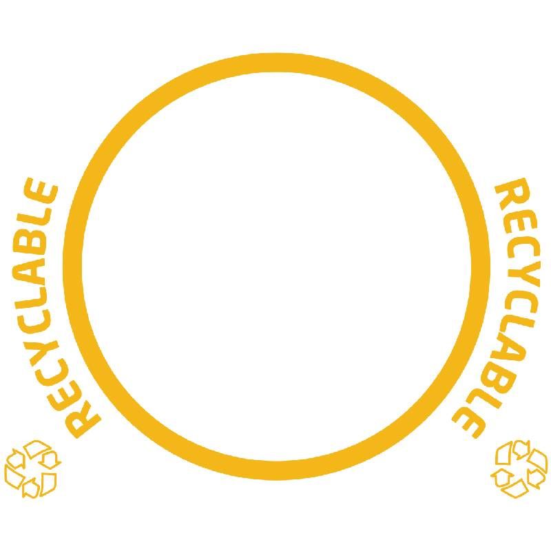 Stickers tri recyclable pour corbeille avec couvercle TULIPE