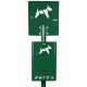 Distributeur hygiène canine double rouleaux sur pied Rossignol