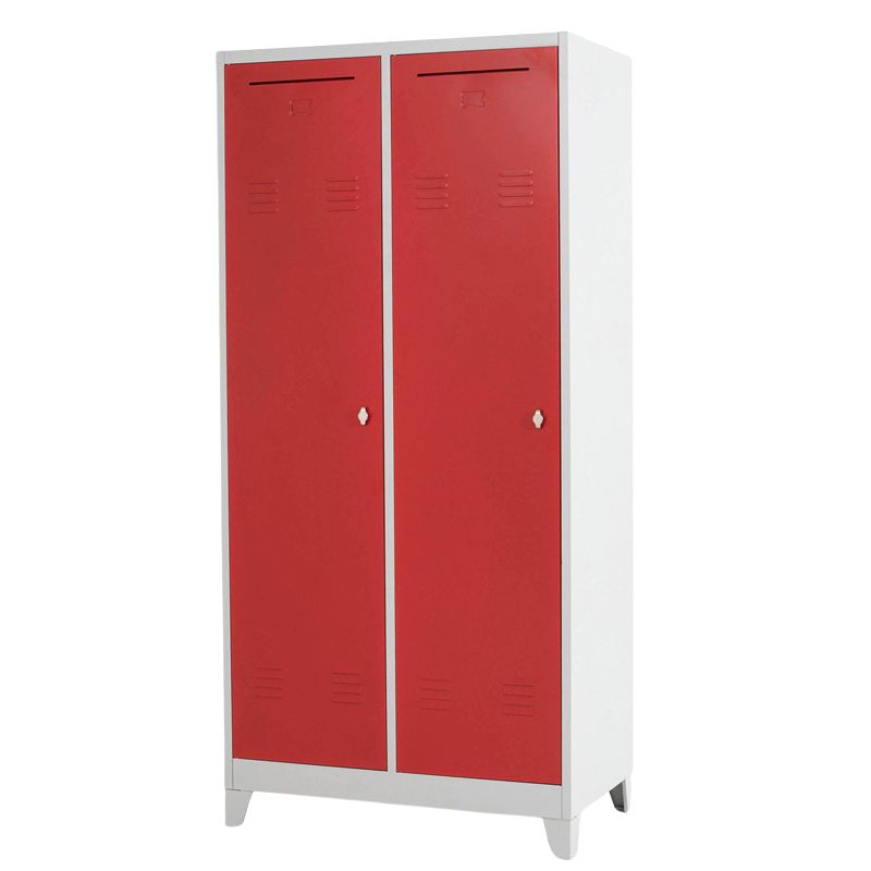 Vestiaire pompier monobloc en métal 2 cases