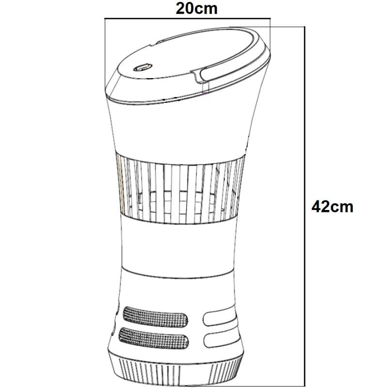 Désinsectiseur électrique aspirant Led Helio