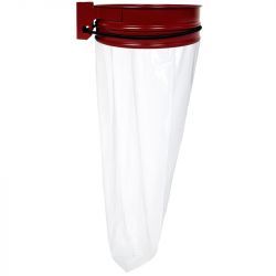 Support sac poubelle mural 110 L rouge