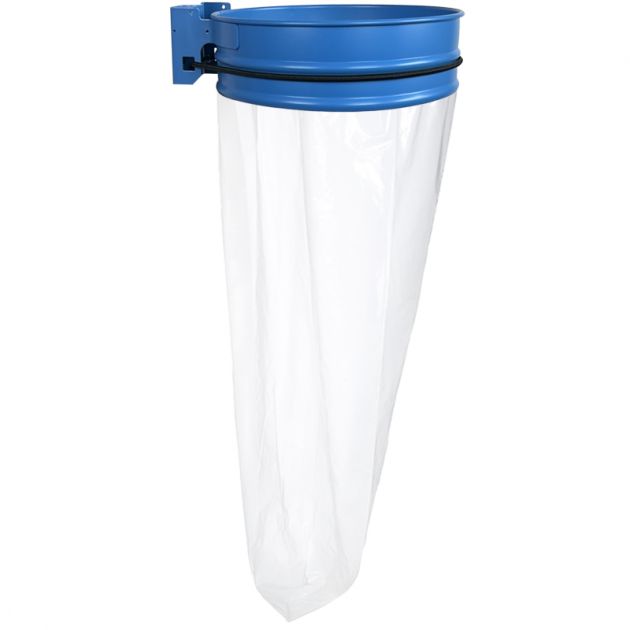 Support sac poubelle mural 110 L bleu