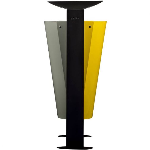 Corbeille sur pied Rossignol Arkea sans cendrier 2 x 60L metal