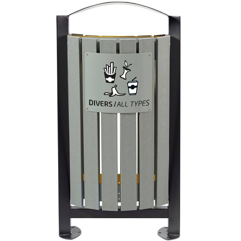 Corbeille sur pied Rossignol Arkea sans cendrier 2 x 60L recyclé