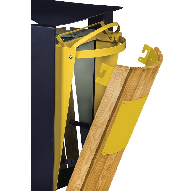 Corbeille sur pied Rossignol Arkea sans cendrier 2 x 60L bois