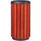 Poubelle exterieur en bois avec couvercle plein 80L Zeno Protec