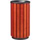 Poubelle exterieur en bois avec couvercle entonnoir 80L Zeno Access