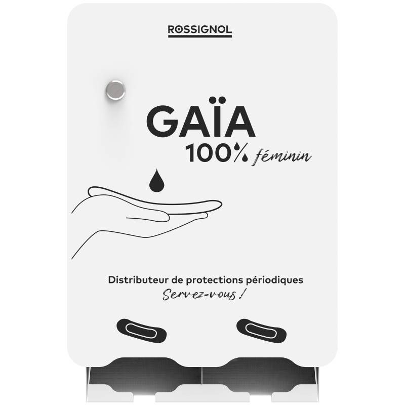 Distributeur protections periodiques gaia 2 compartiments