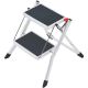 Marchepied pliable 2 marches antidérapantes acier