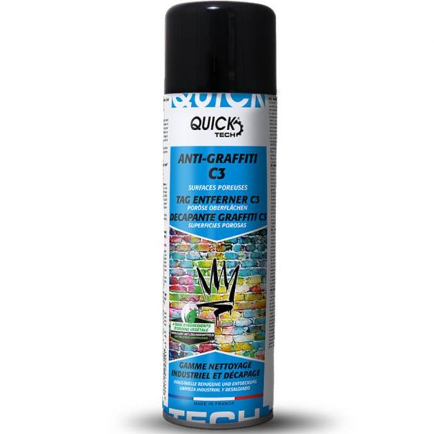 Nettoyant décapant graffitis bombe aérosol 500 ml surface poreuse Nettoyant décapant graffitis bombe aérosol 500 ml surface poreuse