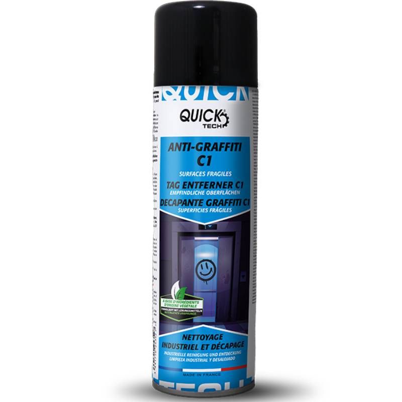 Nettoyant décapant graffitis bombe aérosol 500 ml surface fragile Nettoyant décapant graffitis bombe aérosol 500 ml surface fragile