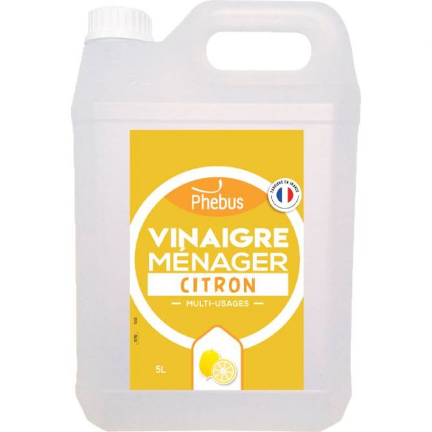 Vinaigre ménager 9° parfum citron 5 L Vinaigre ménager 9° parfum citron 5 L
