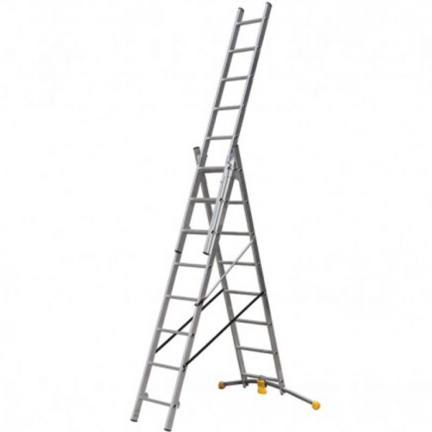 Echelle transformable 3 plans en aluminium 3 x 8 Echelle transformable 3 plans en aluminium 3 x 8