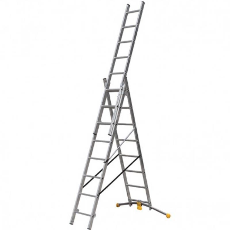 Echelle transformable 3 plans en aluminium 3 x 8 Echelle transformable 3 plans en aluminium 3 x 8