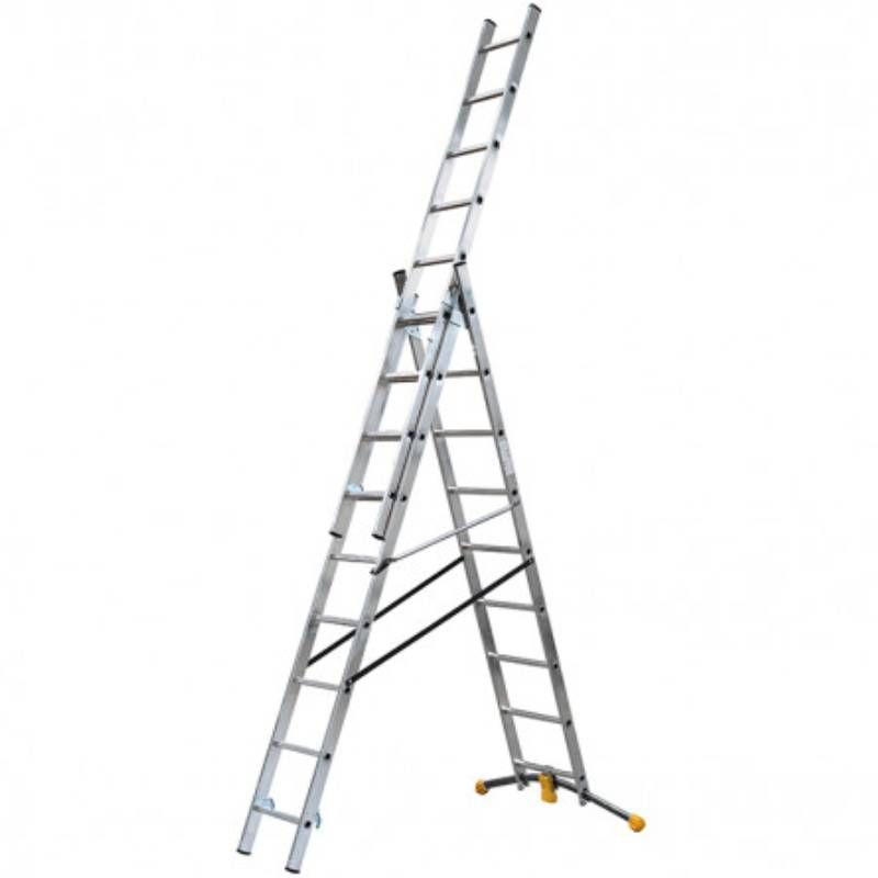 Echelle transformable 3 plans en aluminium 3 x 9 Echelle transformable 3 plans en aluminium 3 x 9