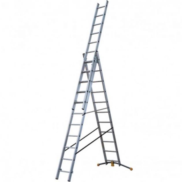 Echelle transformable 3 plans en aluminium 3 x 11 Echelle transformable 3 plans en aluminium 3 x 11