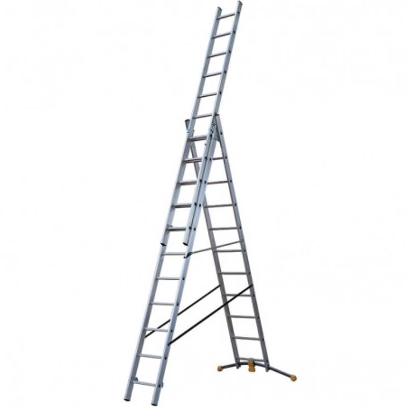 Echelle transformable 3 plans en aluminium 3 x 11 Echelle transformable 3 plans en aluminium 3 x 11