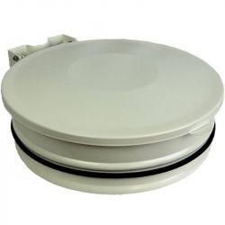 Support sac poubelle mural avec couvercle 110 L Blanc