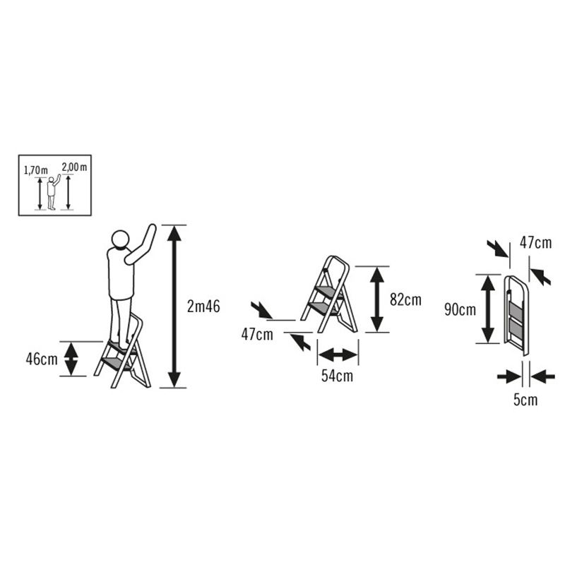 Marchepied pliable antidérapant acier 2 marches dimensions Marchepied pliable antidérapant acier 2 marches dimensions