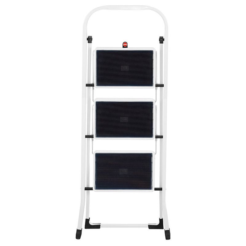 Marchepied pliable antidérapant acier 3 marches plié de face Marchepied pliable antidérapant acier 3 marches plié de face