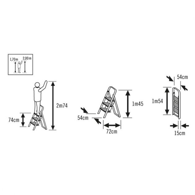 Marchepied pliable antidérapant aluminium 3 marches dimensions Marchepied pliable antidérapant aluminium 3 marches dimensions