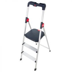 Marchepied pliable sécurisé avec plateforme plastique 3 marches