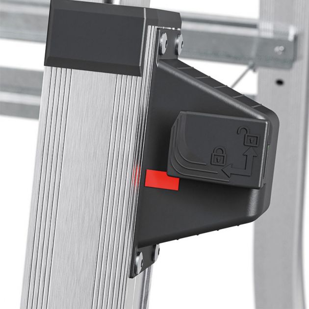 Escabeau télescopique 3 m en aluminium systeme de verouillage fermé