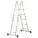 Echelle transformable 4 x 3 marche 4,35 m en aluminium