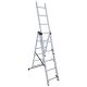Echelle transformable 3 plans en aluminium