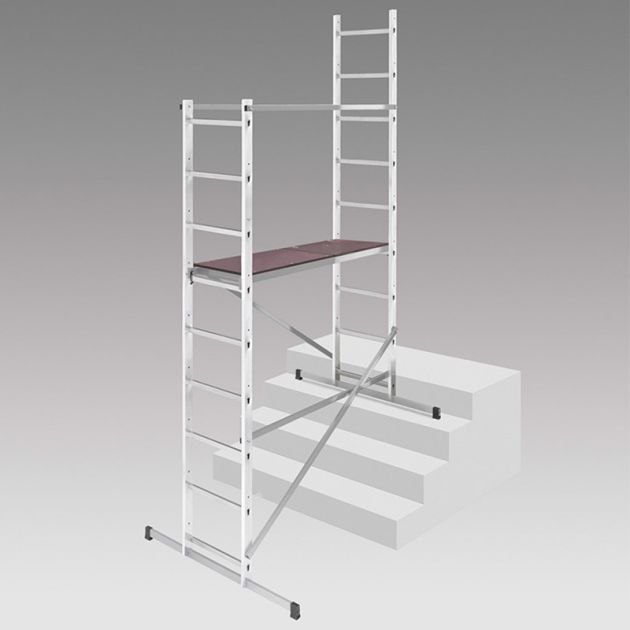 Echafaudage pour escalier intérieur et extérieur en aluminium 3,70m escalier Echafaudage pour escalier intérieur et extérieur en aluminium 3,70m escalier