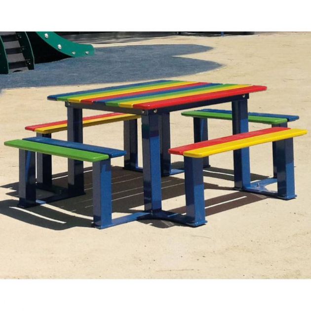 Table pique-nique enfants extérieur multicolore Table pique-nique enfants extérieur multicolore